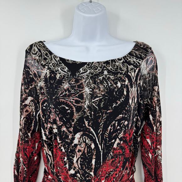 FUZZI John Paul Gaultier Mesh Dress L Sheath Stretch Sheer Whimsigoth Y2K Italy - Picture 2 of 8